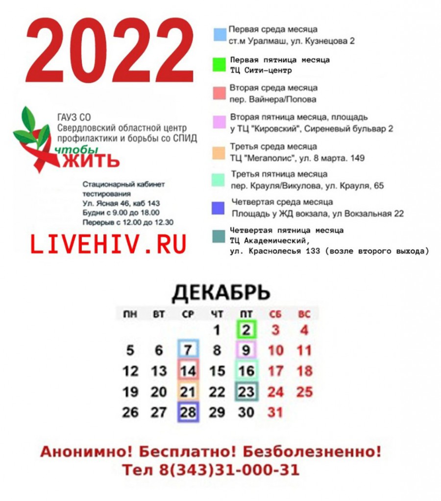 В торговых центрах и на улицах Екатеринбурга оборудуют мобильные пункты для  анонимного исследования на ВИЧ - «Уральский рабочий»